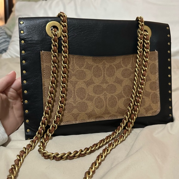 Coach Parker Handbag with Snakeskin Details - Picture 4 of 9